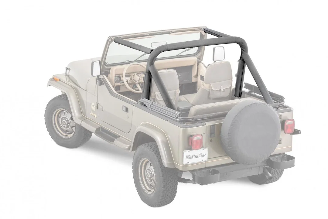 12202115 – MASTERTOP Roll Bar Cover, Black Denim Fabric With Padding - view 3